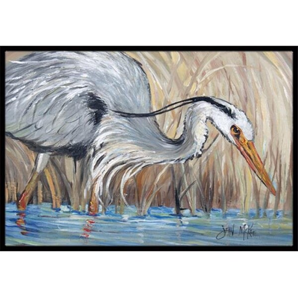 Carolines Treasures JMK1013MAT Blue Heron In The Reeds Indoor & Outdoor Mat; 18 x 27 in. JMK1013MAT - main